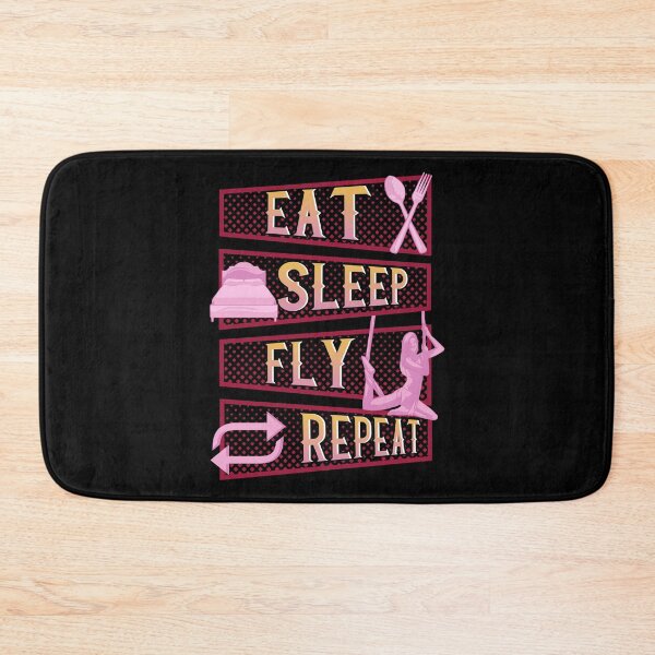 Item preview, Funny Eat Sleep Fly Repeat Aerial Yoga Silks designed and sold by perfectpresents.