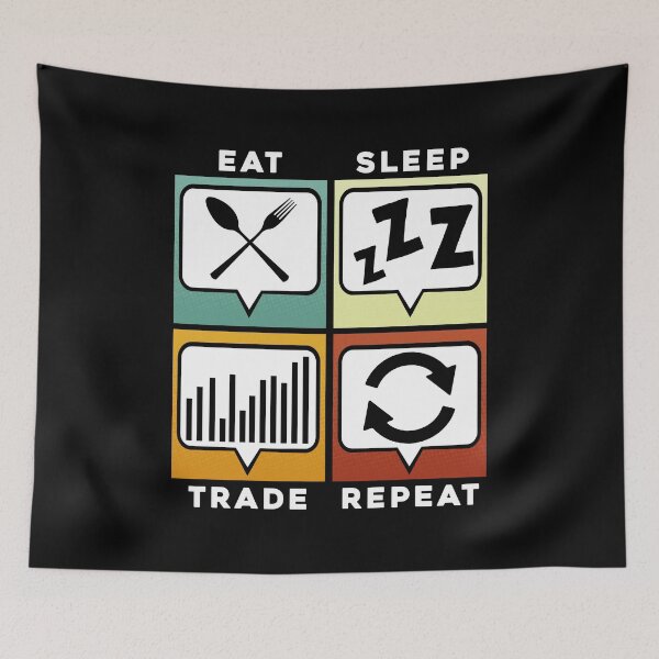 Item preview, Eat Sleep Trade Repeat Funny Trading & Investing designed and sold by perfectpresents.