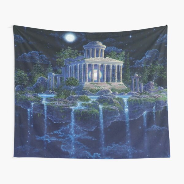 Item preview, GILBERT WILLIAMS "moon temple" painting designed and sold by dsyrod.
