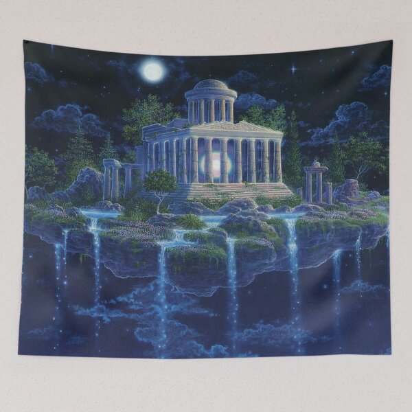 Item preview, GILBERT WILLIAMS "moon temple" painting designed and sold by dsyrod.