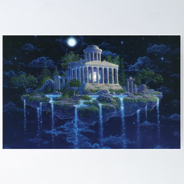 Item preview, GILBERT WILLIAMS "moon temple" painting designed and sold by dsyrod.