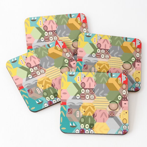 Item preview, Hexagonal Bauhaus style repeatable - Hommage to Catan's game designed and sold by Eejee-SK.