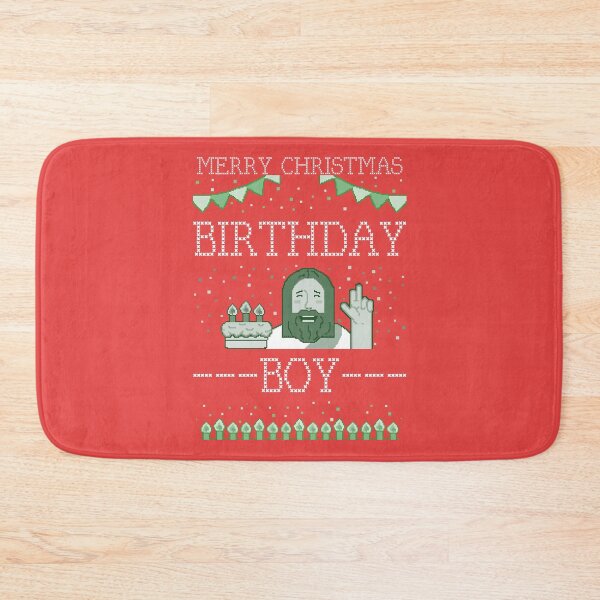 Item preview, Birthday Boy Jesus Merry Christmas Ugly Sweater design designed and sold by Piztees.
