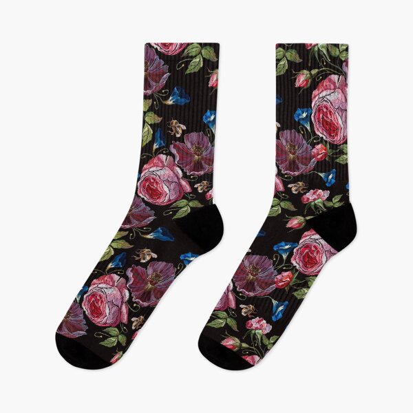 Item preview, Embroidery wild roses seamless pattern designed and sold by matrioshka.