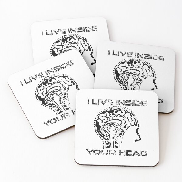 Item preview, I live inside your head black designed and sold by shtem.