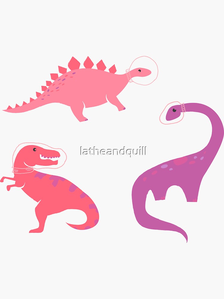 Astronaut Dinosaur Sticker Pack Pattern Sticker for Sale by bassoongirl123