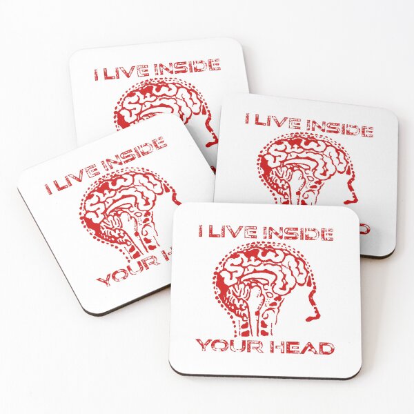 Item preview, I live inside your head red designed and sold by shtem.