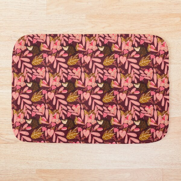Item preview, Hedgehog Dancing in the Florals with burgundy Background designed and sold by Sheri42.