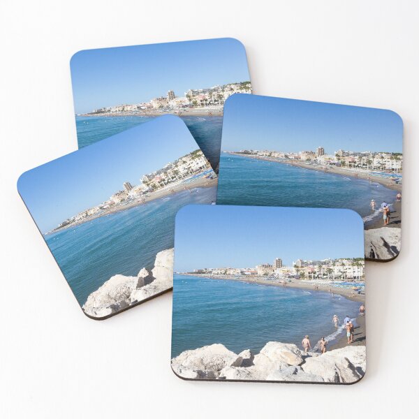 Item preview, Carihuela Beach, Torremolinos, Spain in a sunny day designed and sold by Kevin Hellon.
