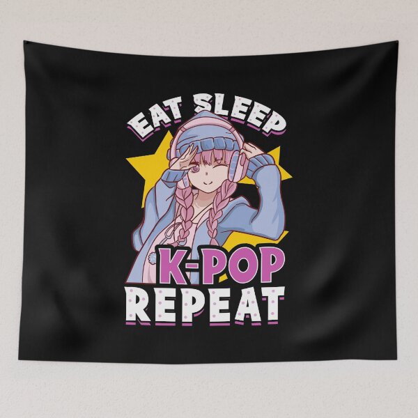 Artikelvorschau, Nette & lustige Eat Sleep K-Pop Wiederholen Sie koreanische Musik entworfen und verkauft von perfectpresents.
