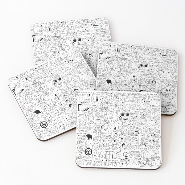 an Ultimate vine compilation but instead of a video its just terribly drawn Coasters (Set of 4)