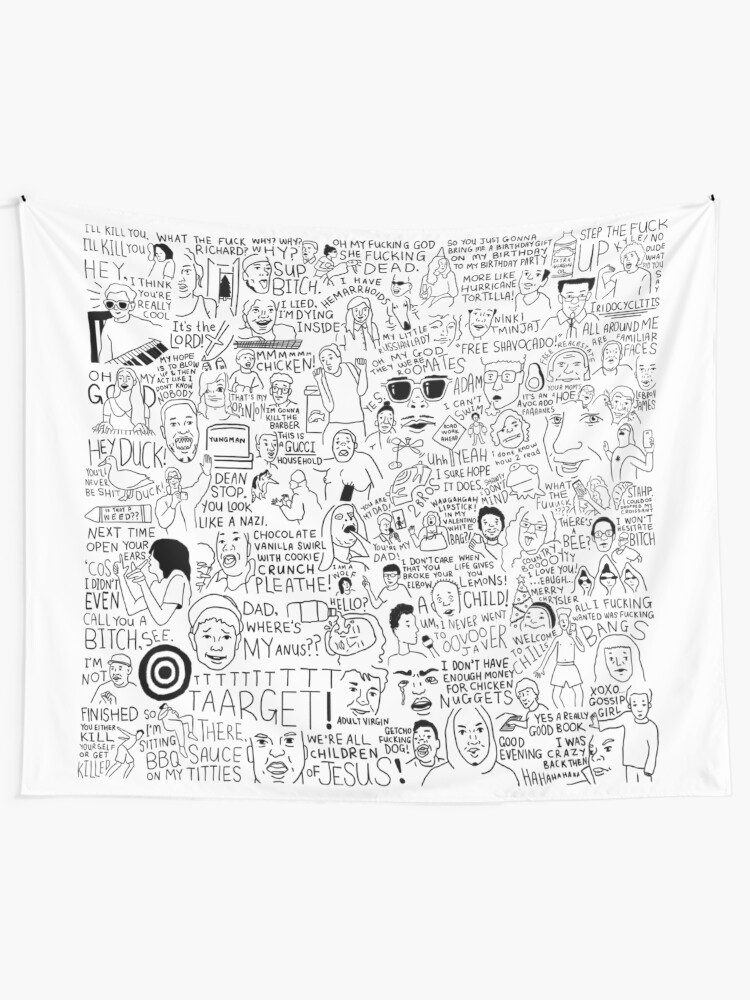 Alternate view of an Ultimate vine compilation but instead of a video its just terribly drawn Tapestry
