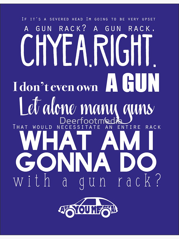 "Wayne's World The Gun Rack" Sticker for Sale by Deerfootmedia