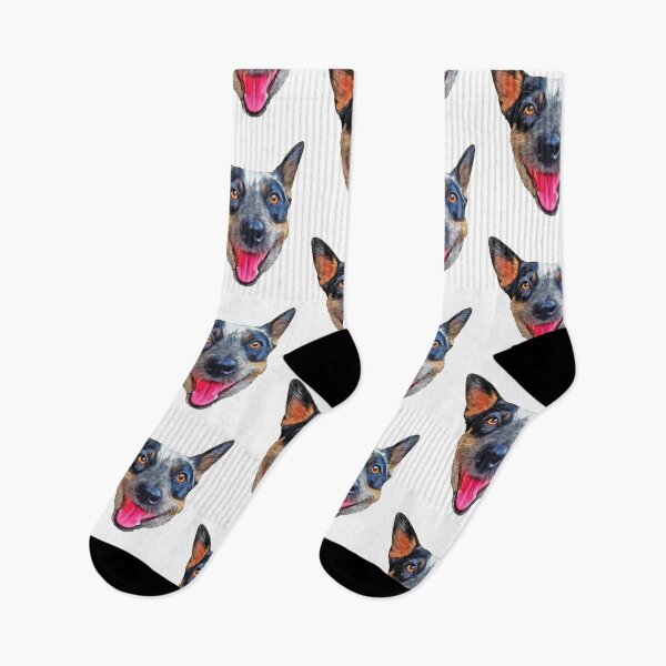 Item preview, Large Australian Cattle Dog (ACD) Heeler Face designed and sold by sidehustledog.