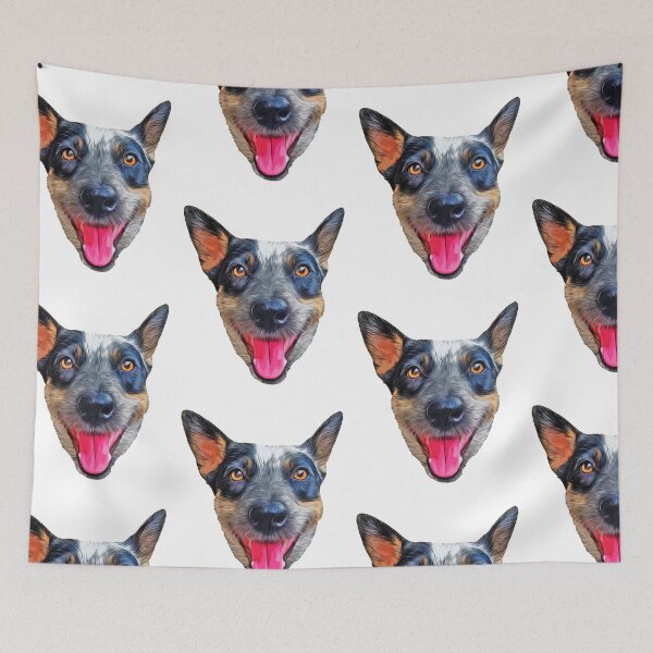 Item preview, Large Australian Cattle Dog (ACD) Heeler Face designed and sold by sidehustledog.