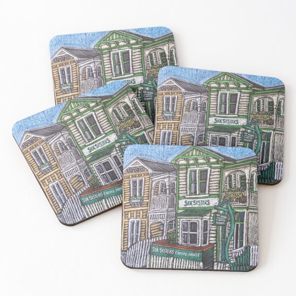 Item preview, Six Sisters 2 - Napier, New Zealand. Oil Pastel designed and sold by Stus RoadTrips.