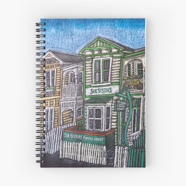 Item preview, Six Sisters 2 - Napier, New Zealand. Oil Pastel designed and sold by Stus RoadTrips.