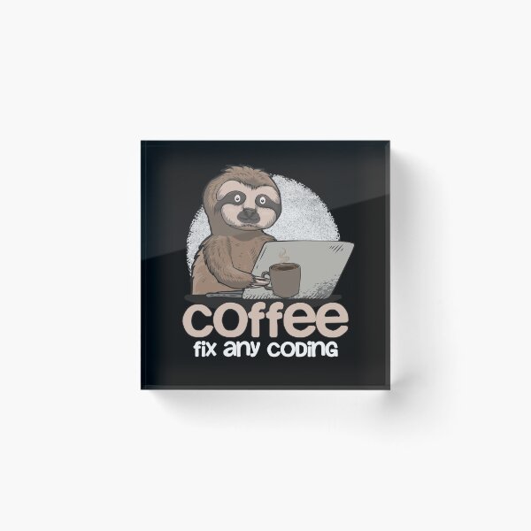 Item preview, Funny Coding Sloth With Coffee Gift designed and sold by MrEddie10.