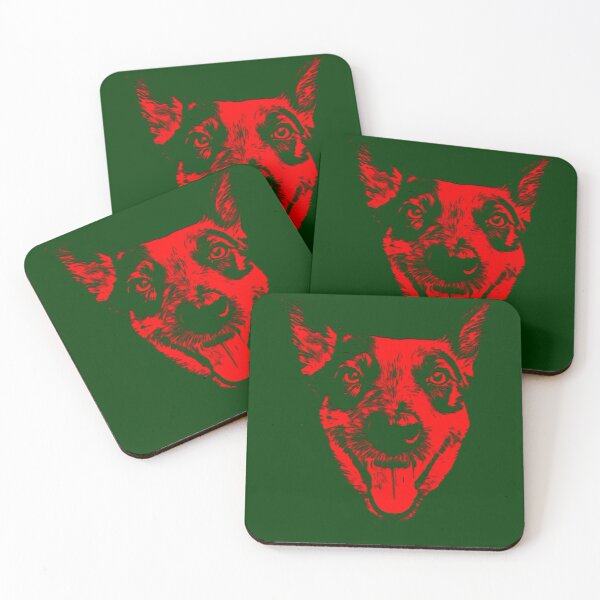 Item preview, Christmas Red Large Australian Cattle Dog (ACD) Heeler Face designed and sold by sidehustledog.