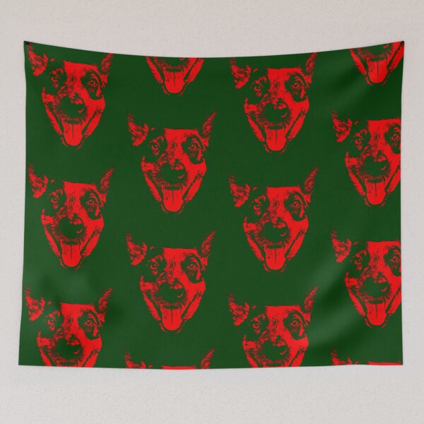 Item preview, Christmas Red Large Australian Cattle Dog (ACD) Heeler Face designed and sold by sidehustledog.