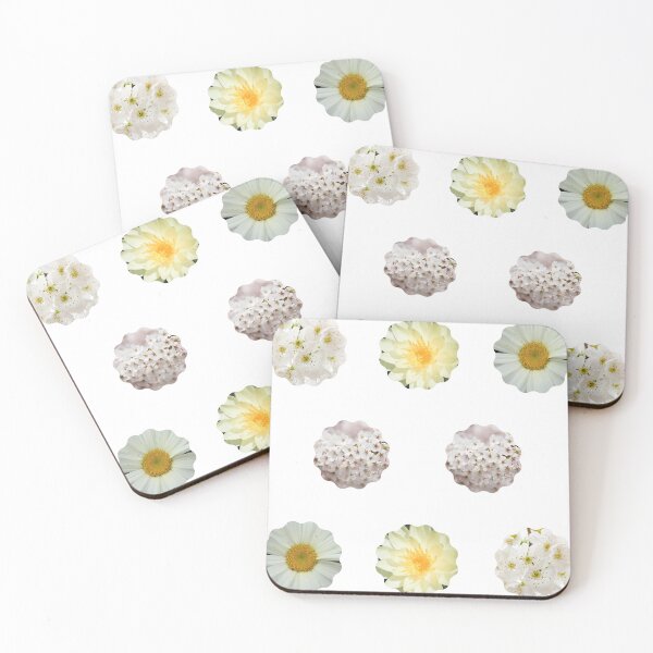 Item preview, White Mixed Flowers Photo Multi Pack Stickers Set designed and sold by EdenLiving.