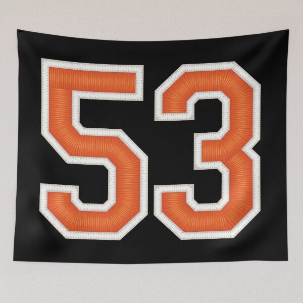 Item preview, Sports Number 53 Jersey fifty-three Orange designed and sold by elhefe.