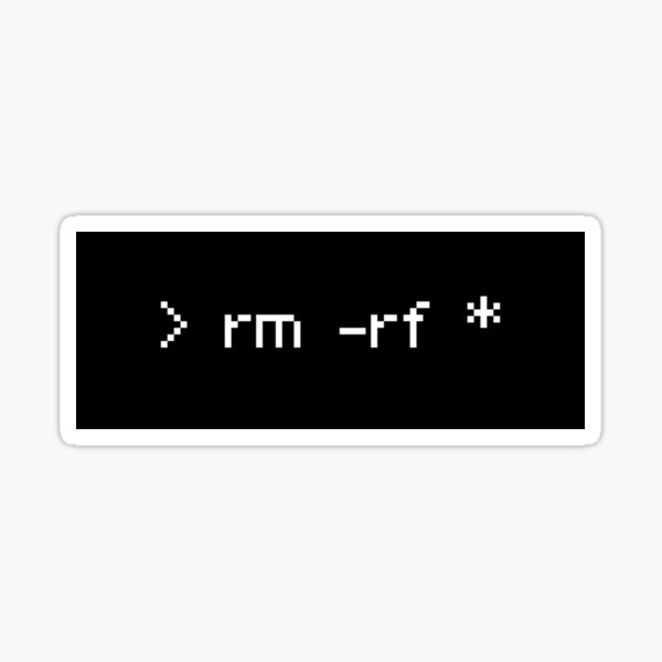 Item preview,  'rm -rf *' Pixel Art Command Line designed and sold by AwkwardPinecone.