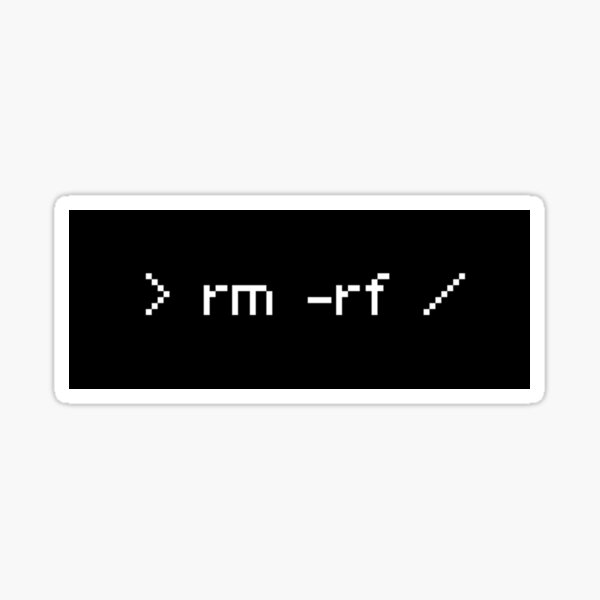 Item preview, 'rm -rf /' Pixel Art Command Line designed and sold by AwkwardPinecone.