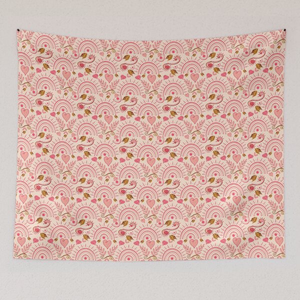 Item preview, Bright Lights in Pink and Brown with Ivory Background designed and sold by Sheri42.