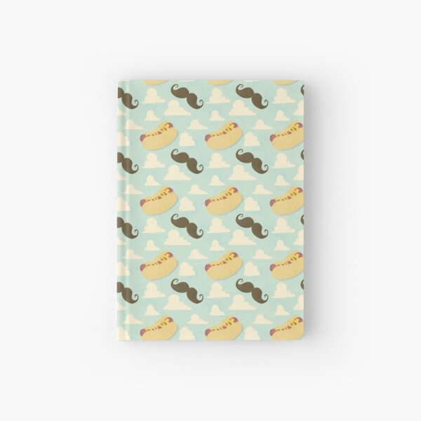 Mustaches & Mustard Hot Dogs Hardcover Journal