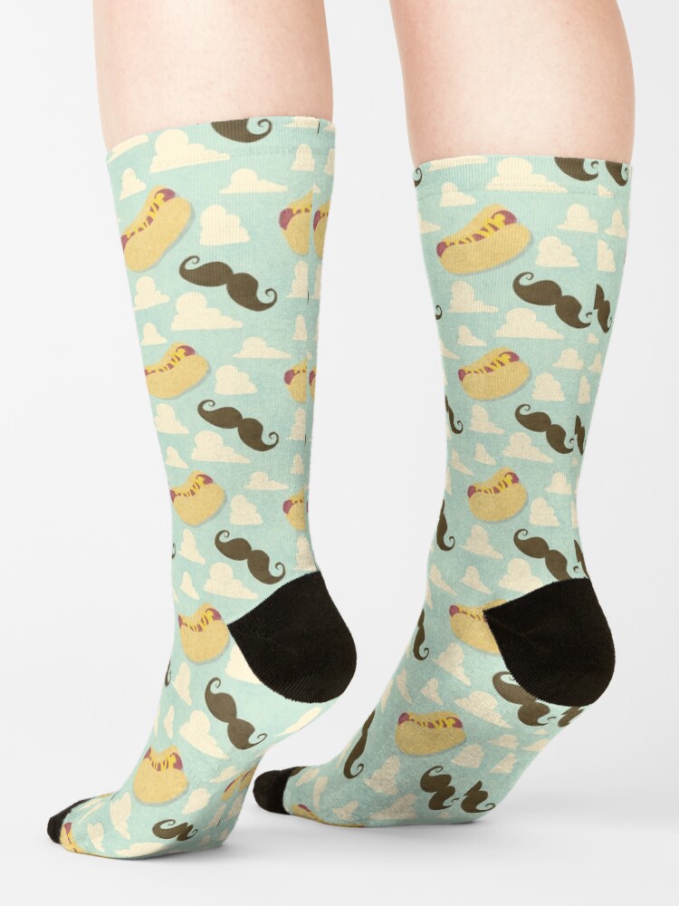 Alternate view of Mustaches & Mustard Hot Dogs Socks