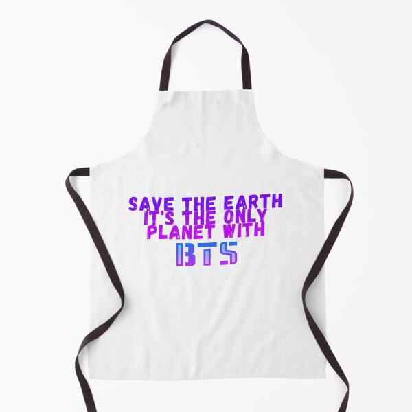 Item preview, ave the Earth it's the only planet with BTS - white designed and sold by Army-ya.
