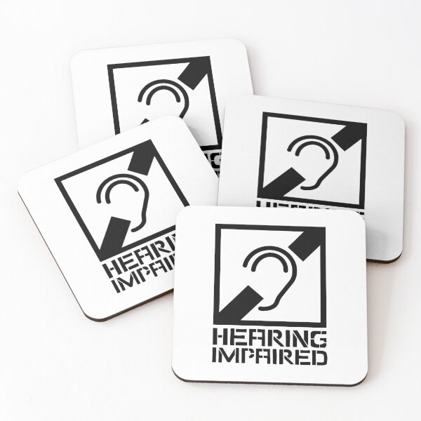 Item preview, Hearing Impaired - white  and black designed and sold by Flip & Flop.