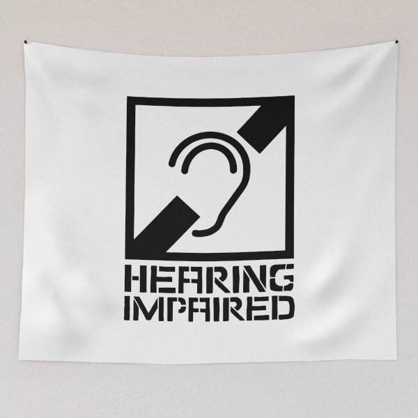 Item preview, Hearing Impaired - white  and black designed and sold by Flip & Flop.