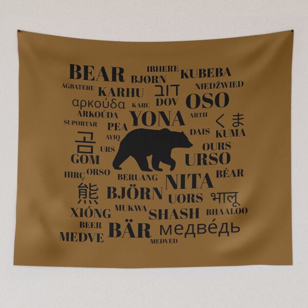 Item preview, Bear in Different Languages designed and sold by PatientCitizen.
