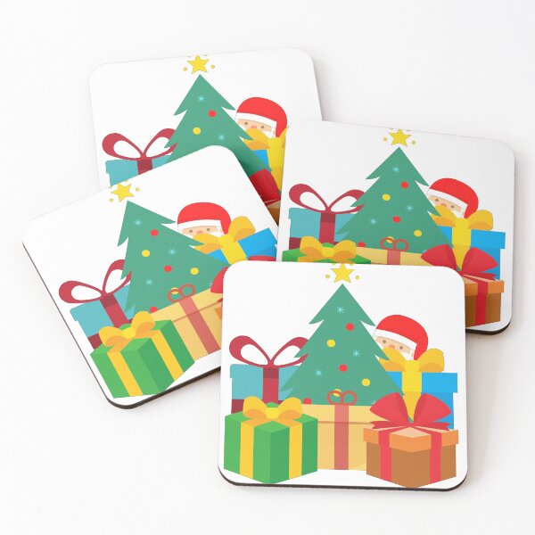 Item preview, Merry Christmas from Santa Claus Hiding Behing Christmas Tree designed and sold by ClearThoughts.