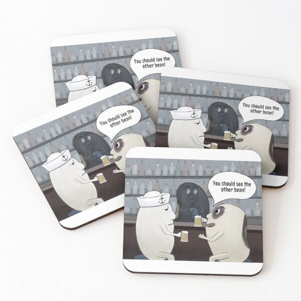 Item preview, Black-eyed Pea with a Black Eye – funny cartoon on white background designed and sold by Crystal Raymond.