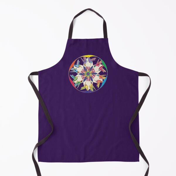 Item preview, Rainbow Mandala Circle for Clothing Home etc with Annas Hummingbird designed and sold by HummingbirdPics.