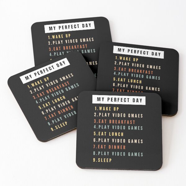 Item preview, My Perfect Day Video Games, Cool Gamer Gift designed and sold by joetrade.