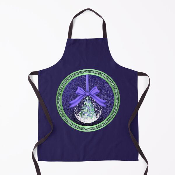 Item preview, Purple & Green Christmas Ornament Design with Glitter Background designed and sold by PawsitiveMum.