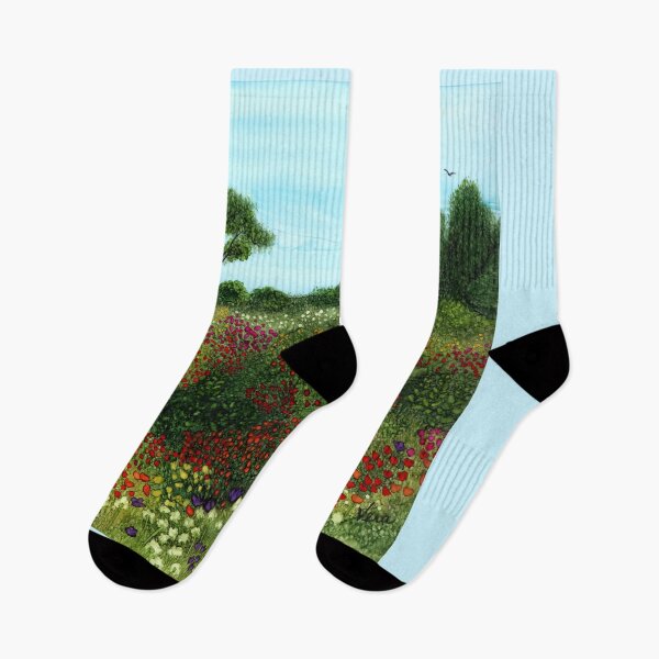Item preview, Wildflower Field Pretty Landscape of Flowers and Trees designed and sold by Vera Worthington.