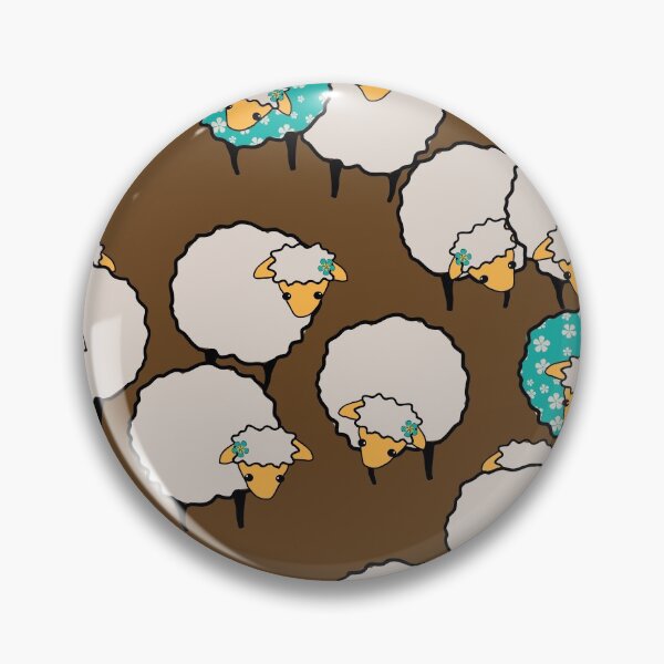 Item preview, Milling about sheep on brown designed and sold by Meg M Studio.