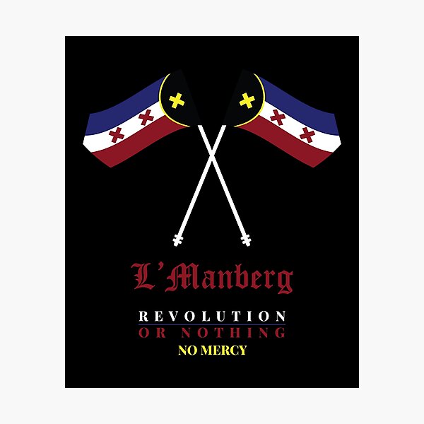"lmanberg Flag - Revolution or Nothing (no mercy)" Photographic Print