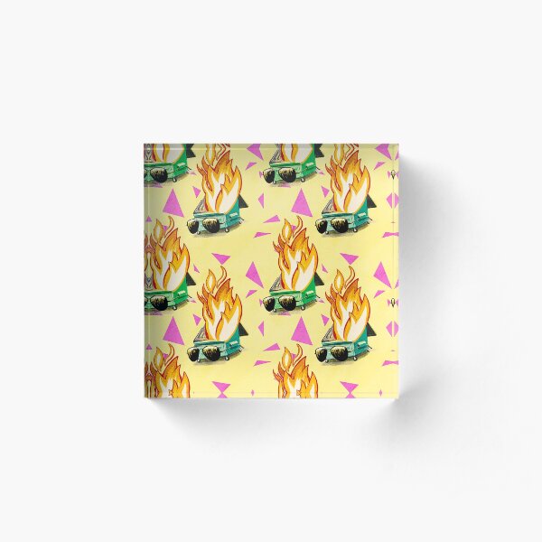 2020 Dumpster Fire wearing Joe Biden Sunglasses Acrylic Block
