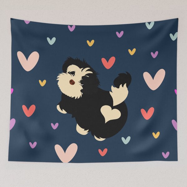 Item preview, Love Black and White Havanese Puppy designed and sold by Lulupainting.