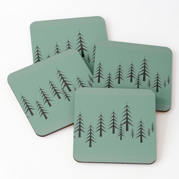 Item preview, Pine Tree Forest Green and Black designed and sold by Flip & Flop.