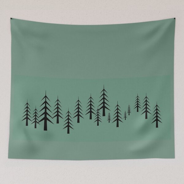 Item preview, Pine Tree Forest Green and Black designed and sold by Flip & Flop.