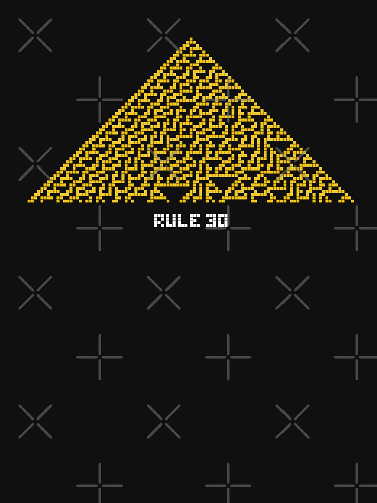Imagen 7 de 7, Camiseta clásica con la obra Regla 30 de Autómatas Celulares, diseñada y vendida por hadicazvysavaca.