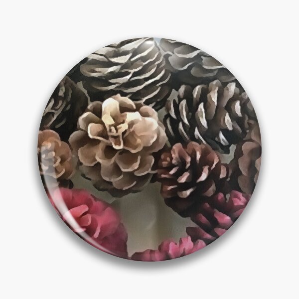 Item preview, Organic Pine Cone Holiday Ornaments Painting designed and sold by taiche.
