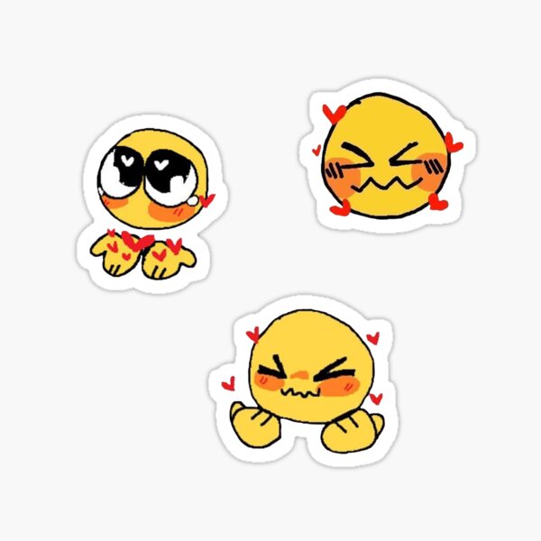 wholesome cursed emoji sticker pack Sticker for Sale by robihn